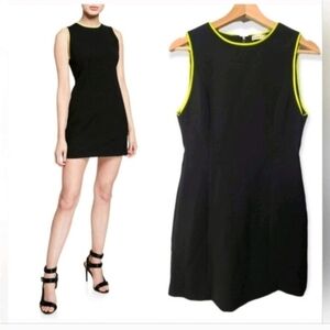 Alice + Olivia Colin Neon Trim Sleeveless Mini Dress